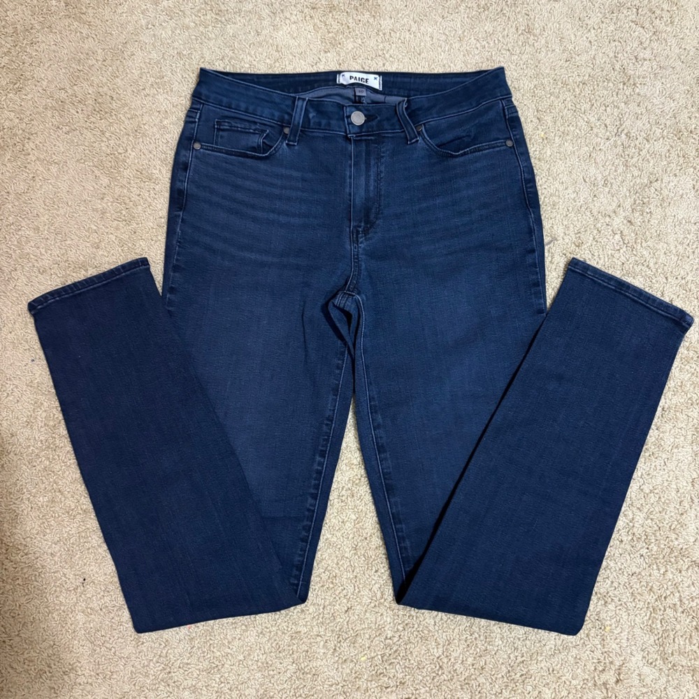 Paige‎ Skyline Skinny Jeans Dark Wash Denim Comfort Stretch Size 30